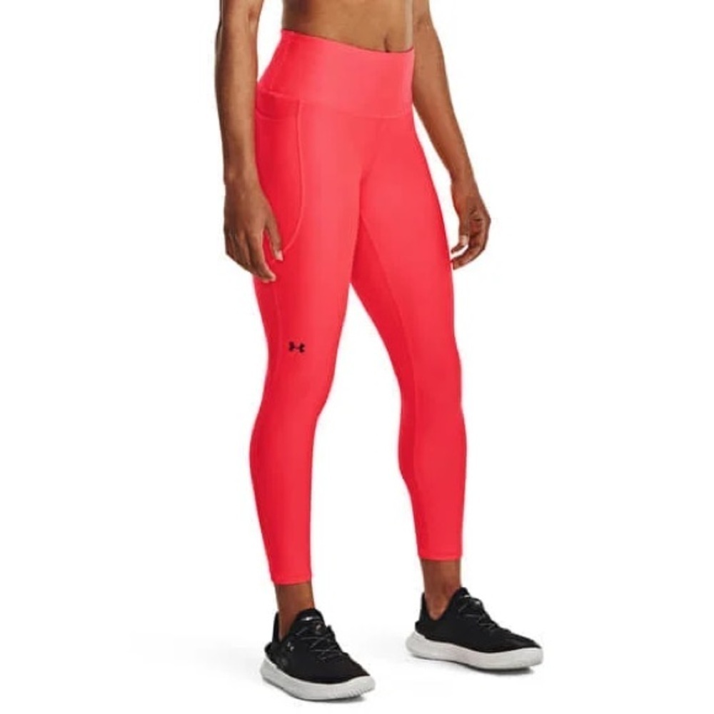 NWT Under Armour Hi Ankle Leg Compression High Rise Leggings 1365335 Coral Sz L
